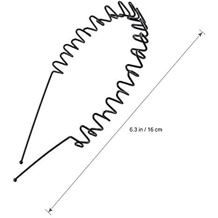 Birdware Simplified Metal Zig Zag Hair Band For Unisex, 15X14 Cm - Black - Image 4